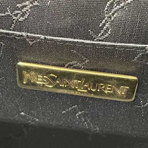 Saint Laurent Clasp Bag Logo Yves Black Shoulder - Picture 6 of 13
